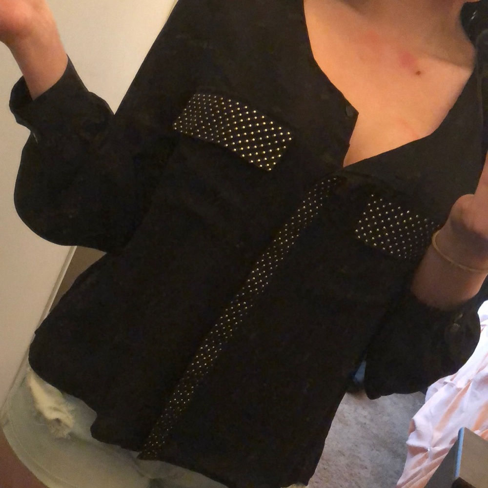 Black beaded blouse